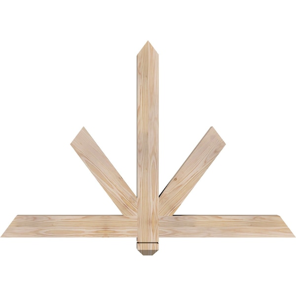 Ekena Millwork Kennewick Smooth Timber Gable Bracket, Douglas Fir, 48"W x 32"H x 3 1/2"D x 3 1/2"F, 16/12 Pitch GBW048X32X0404KEN00SDF - main